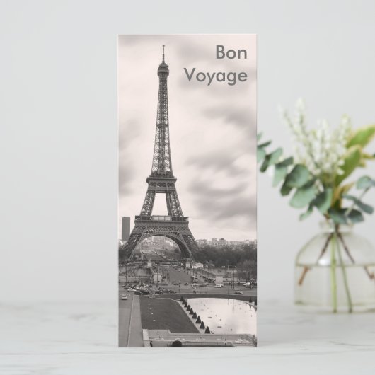 Bon Voyage Rack Card (Stehend Vorderseite)