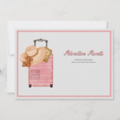 Bon Voyage Retirement Party Suitcase Adventure Einladung (Rückseite)