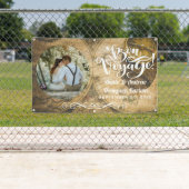 Bon Voyage Rustic Karte Personalisiertes Foto Bann Banner (Insitu)