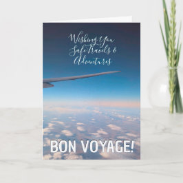 Bon Voyage! Safe Travels Wishes Window Seat Views Karte