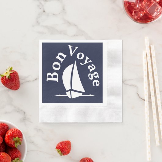 Bon Voyage Sailing Serviette (Beispiel)