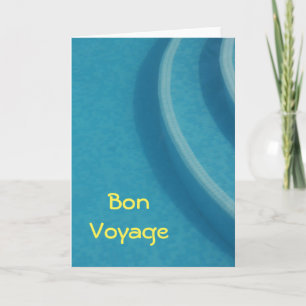Bon Voyage Schwimmbad Grußkarte leer Karte