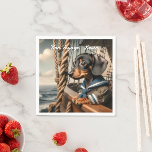 BON VOYAGE  SERVIETTE (Beispiel)