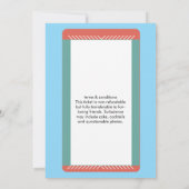 Bon Voyage travel party boarding pass Einladung (Rückseite)