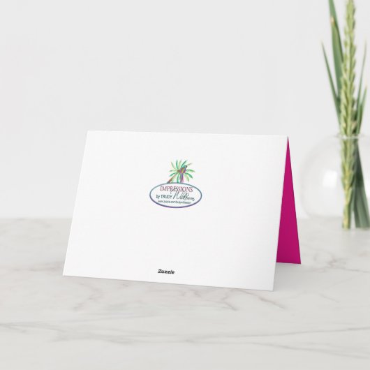 Bon Voyage Tropical Colorful Parrot Karte (Rückseite)