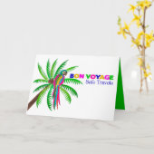 Bon Voyage Tropical Colorful Parrot Karte (Gelbe Blume)
