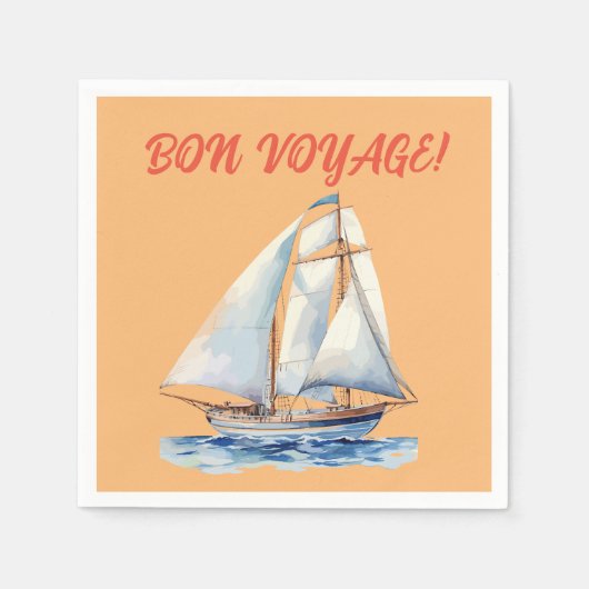 Bon Voyage Untersetzer Serviette (Vorderseite)