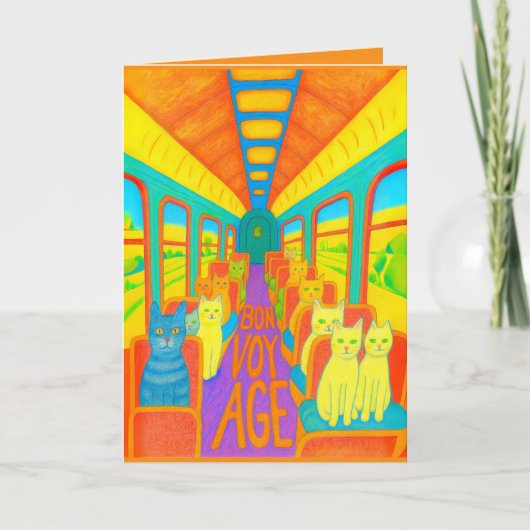 Bon Voyage Verlassend Karte Viel Glück Auf Wieders (Vorderseite)