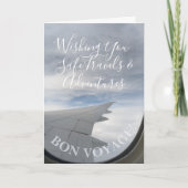 Bon Voyage! Window Seat Happy Travels Wishes Karte (Vorderseite)