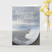 Bon Voyage! Window Seat Happy Travels Wishes Karte (Gelbe Blume)