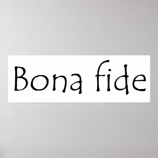 Bona fide poster (Vorne)