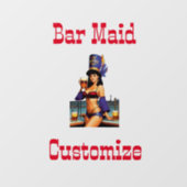 Bonafide Bar Maid Thunder_Cove Fensteraufkleber (Blatt)