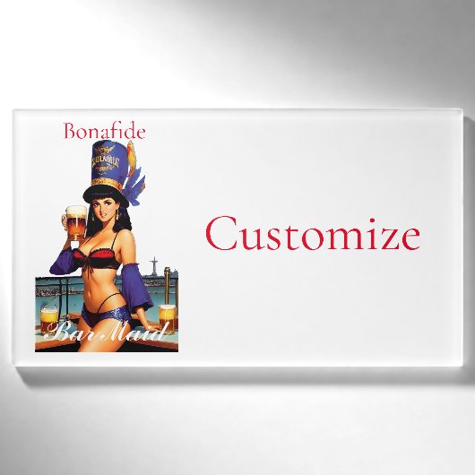 Bonafide Bar Maid Thunder_Cove Namenschild (Vorderseite)