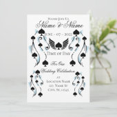 Bonafide Black Spades Tattoo Style Thunder_Cove Einladung (Stehend Vorderseite)