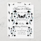 Bonafide Black Spades Tattoo Style Thunder_Cove Einladung (Vorne/Hinten)