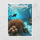 Bonaire Caribbean Netherlands Scuba Diver Diver Postkarte (Vorderseite)
