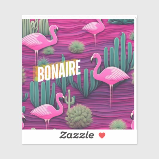Bonaire divers paradise west indies caribboa aufkleber (Blatt)