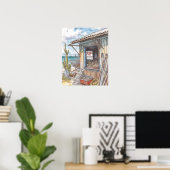 Bonaire Fischhütte ausverkauft Poster (Heimbüro)