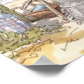 Bonaire Fischhütte ausverkauft Poster (Ecke)