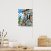 Bonaire Fischhütte ausverkauft Poster (Küche)