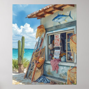 Bonaire Fischhütte ausverkauft Poster