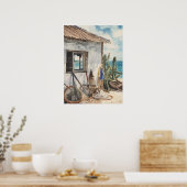 Bonaire Fischhütte Poster (Küche)