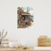 Bonaire Fischhütte Poster (Küche)