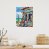 Bonaire Fischhütte Poster (Küche)