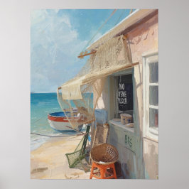 Bonaire Fischhütte Poster