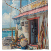 Bonaire fish shack duschvorhang (Vorderseite)