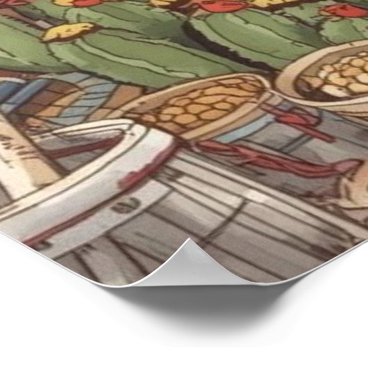 Bonaire fish shack poster (Ecke)