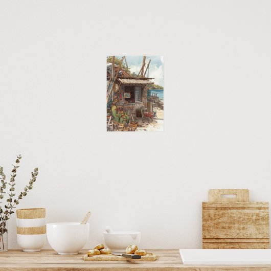 Bonaire fish shack poster (Küche)