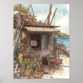 Bonaire fish shack poster (Vorne)