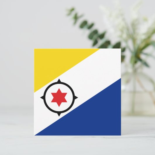 Bonaire Flag Einladung (Stehend Vorderseite)