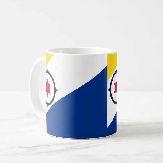 Bonaire Flag Keramik Tasse (Vorderseite Links)