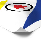 Bonaire Flag Poster Print (Ecke)