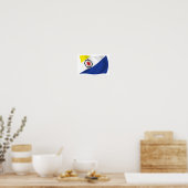 Bonaire Flag Poster Print (Küche)