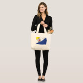 Bonaire Flag Tote Bag Jumbo Stoffbeutel (Vorderseite (Model))