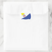 Bonaire-Flaggen-Aufkleber Runder Aufkleber (Tasche)