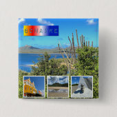 Bonaire Foto Collage Karte Button (Vorderseite)
