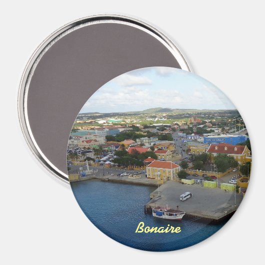 Bonaire Harbour View Magnet (Vorderseite/Rückseite)