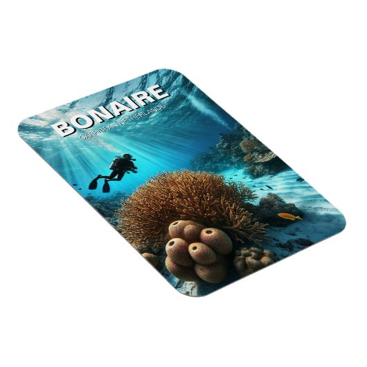 Bonaire Karibik Niederlande Scuba Diver Magnet (Rechte Seite)