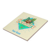 Bonaire Karibik Retro Urlaub Vintage Insel Fliese (Seite)