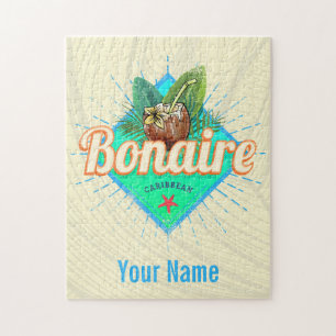 Bonaire Karibik Retro Urlaub Vintage Insel Puzzle