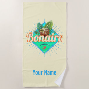 Bonaire Karibik Retro Urlaub Vintage Insel Strandtuch