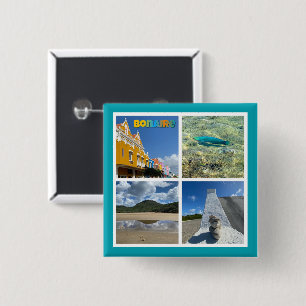 Bonaire Landschaftliche FotoCollage Button