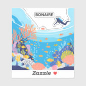 Bonaire Nature Wunderland Aufkleber (Blatt)