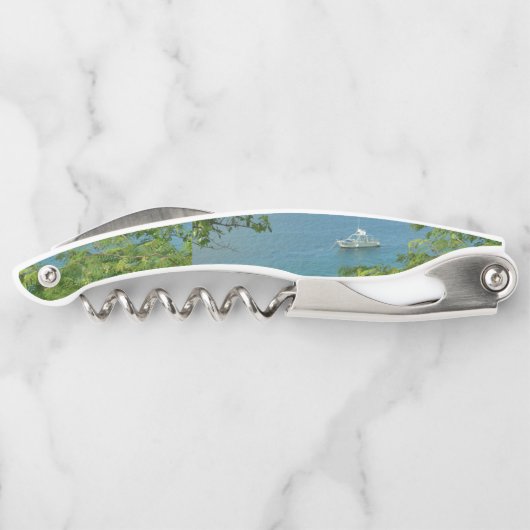 Bonaire Ocean View mit Bootschnecke Kellnermesser (Rückseite)