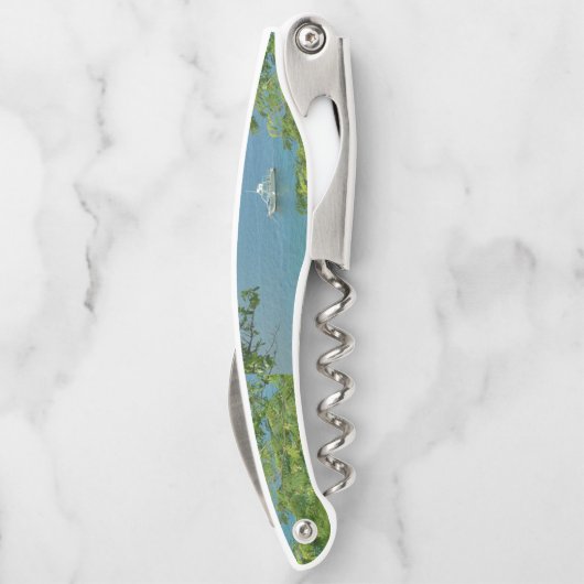 Bonaire Ocean View mit Bootschnecke Kellnermesser (Rückseite)