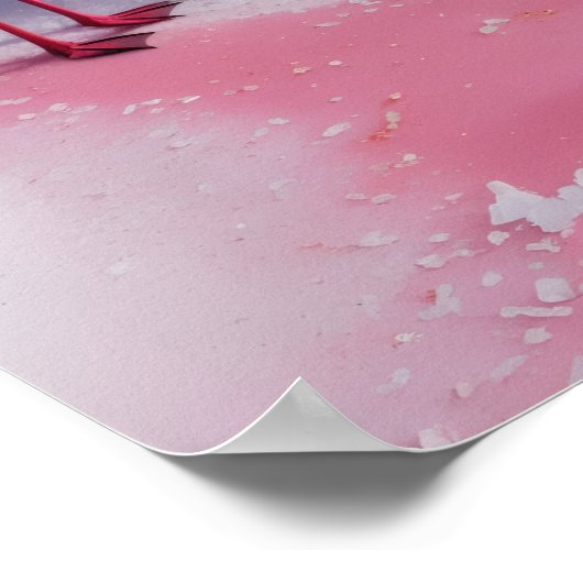 bonaire pink poster (Ecke)